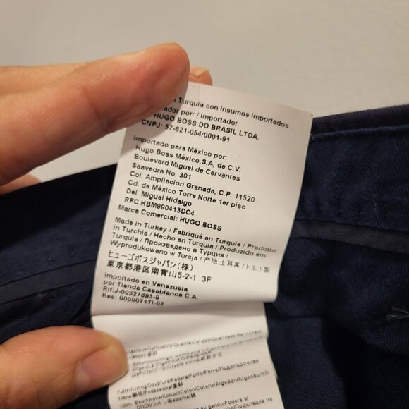 Hugo Boss Navy Blue Men's Wool Trousers Size 36 - Picture 8 of 11